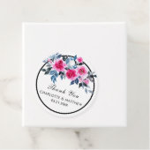 Roze Waterverf Floral Weddenschap Hartelijk dank Bedankjes Labels (In situ)