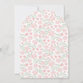 Roze Waterverf Floral Weddenschap Kaart (Achterkant)