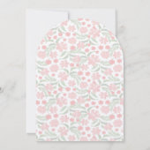 Roze Waterverf Floral Weddenschap Kaart (Achterkant)