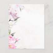 Roze Waterverf Floral Wedding Save the Date (Achterkant)
