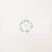 Roze Waterverf Floral Wreator Monogram Yogamat (Voorkant (horizontaal))