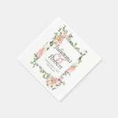  roze waterverf florale luiers servet (Hoek)