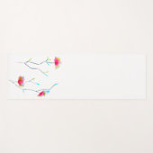 Roze waterverf florale naam trillend energetisch k yogamat (Voorkant (horizontaal))