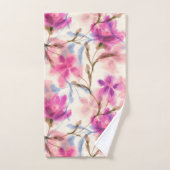 Roze waterverf florale patroon bad handdoek (Handdoek)