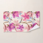 Roze waterverf florale patroon bad handdoek (Handdoek)