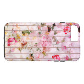 Roze waterverf florale roos goudstrepen patroon Case-Mate iPhone case (Achterkant (Horizontaal))