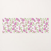 Roze Waterverf Florals Yoga Mat (Achterkant (horizontaal))