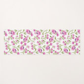 Roze Waterverf Florals Yoga Mat (Voorkant (horizontaal))