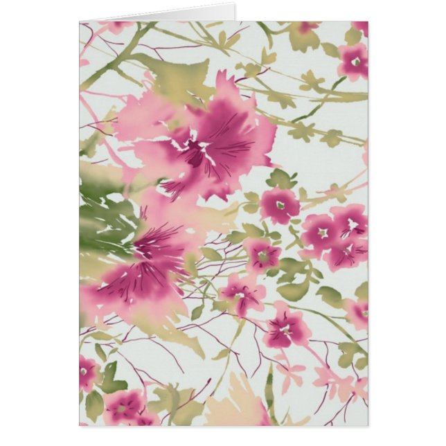 Roze Waterverf Flowers (Voorkant)