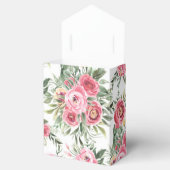 Roze Waterverf Flowers Bedankdoosjes (Geopend)