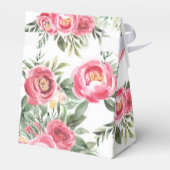 Roze Waterverf Flowers Bedankdoosjes (Achterkant)