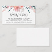 Roze Waterverf Flowers Boeken voor de Kaart van he (Voorkant / Achterkant)