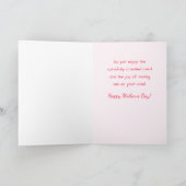 Roze Waterverf Flowers Funny Moederdag Kaart (Binnen)