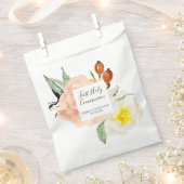 Roze Waterverf Flowers Girls Commune Bedankzakje (Geknipt)