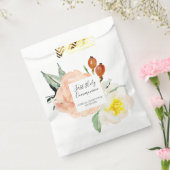 Roze Waterverf Flowers Girls Commune Bedankzakje (Gezegeld)