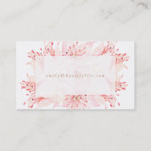 Roze Waterverf Flowers Lilies Visitekaartje (Achterkant)