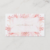 Roze Waterverf Flowers Lilies Visitekaartje (Achterkant)
