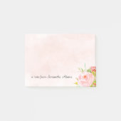 Roze Waterverf Flowers Notes (Voorkant)