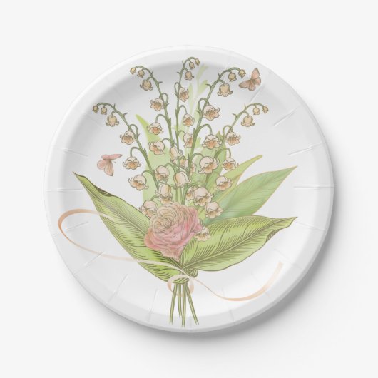 Roze Waterverf Flowers Paper Bord (Voorkant)