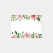Roze Waterverf Flowers Post haar Post-it® Notes (Voorkant)