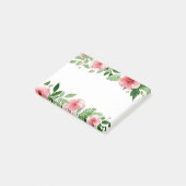 Roze Waterverf Flowers Post haar Post-it® Notes (Schuin)