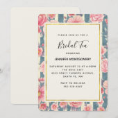 Roze Waterverf Flowers Vrijgezellenfeest Kaart (Voorkant / Achterkant)