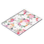 Roze Waterverf Flowers White Design Notitieboek (Linkerzijde)