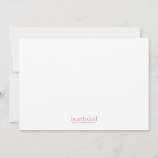 Roze Waterverf Foto-Baby Aankondiging (Achterkant)