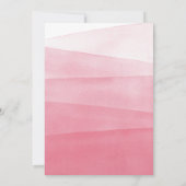 Roze Waterverf Foto Collage Afstuderen Aankondiging (Achterkant)