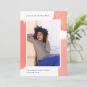  roze Waterverf Fotogradatie Partij Kaart (Staand voorkant)