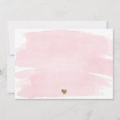 Roze Waterverf Galentine's Day Dinner Invitation Kaart (Achterkant)