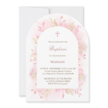 roze waterverf gebladerte Doop