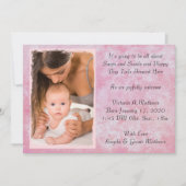 Roze Waterverf Geboorteaankondiging Kaart (Voorkant)
