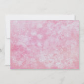 Roze Waterverf Geboorteaankondiging Kaart (Achterkant)