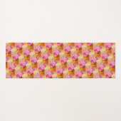 Roze Waterverf geometrisch patroon Yogamat (Achterkant (horizontaal))