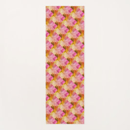 Roze Waterverf geometrisch patroon Yogamat