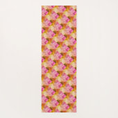 Roze Waterverf geometrisch patroon Yogamat (Achterkant)