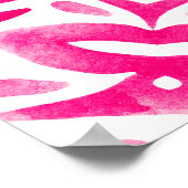 Roze waterverf: geometrisch tegel ontwerp. poster (Hoek)
