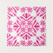Roze waterverf: geometrisch tegel ontwerp. wandkleed (Voorkant (horizontaal))