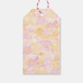 Roze waterverf gepersonaliseerd Dank u voor labels Cadeaulabel (Achterkant)