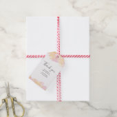 Roze waterverf gepersonaliseerd Dank u voor labels Cadeaulabel (Met Touw)