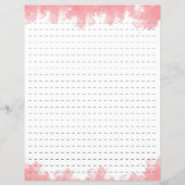 Roze Waterverf gestormd lijnpapier (Achterkant)