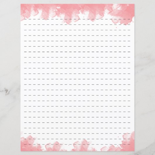 Roze Waterverf gestormd lijnpapier (Achterkant)