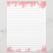 Roze Waterverf gestormd lijnpapier (Voorkant)