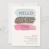 Roze Waterverf gestreept 21ste verjaardag Kaart (Voorkant)