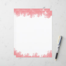 Roze Waterverf gewoon papier voor kantoorbenodigdh