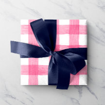 Roze Waterverf Gingham-pakpapier