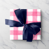 Roze Waterverf Gingham-pakpapier Cadeaupapier