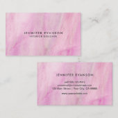 Roze Waterverf Glas in lood Patroon Visitekaartje (Voorkant / Achterkant)
