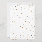 Roze Waterverf Glitter 1e Verjaardagsuitnodiging Kaart (Achterkant)